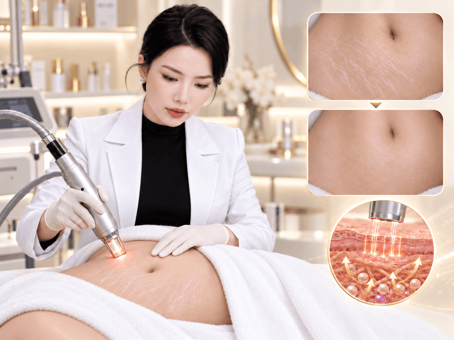 Trị rạn da trắng